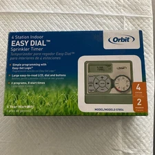 Orbit 4 Station Indoor Easy Dial Sprinkler Timer Model 57854 New In Box