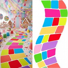 Colorful Candy Themed Aisle Runner Party Decorations Carpet 118x39 Inch