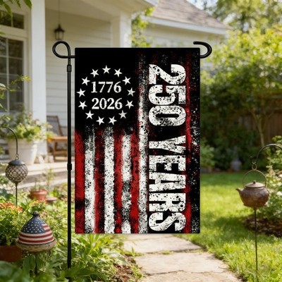 250th Anniversary USA Garden Flag 1776-2026 We the People 12x18 inches, D