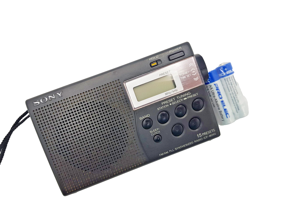 ICF-M260 PLLシンセサイザーラジオ FM⁄AM : - SONY (ブラック) ✯名機