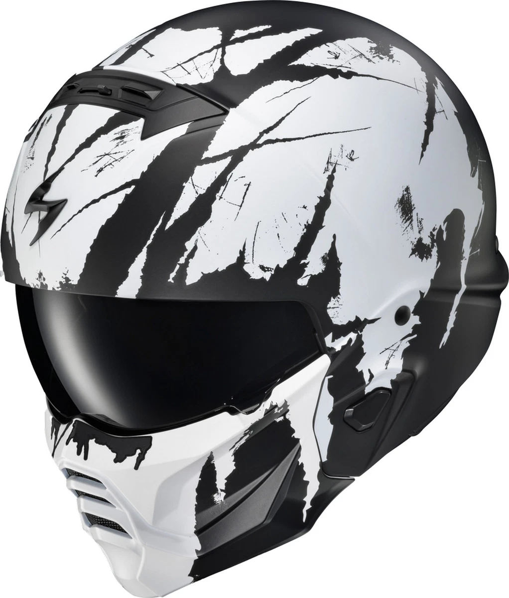 scorpion black white lines liquid helmet xxl EXO Covert FX Full Face | The Litas 2 | The Scorpion EXO Scorpion Black XXL Motorcycle &