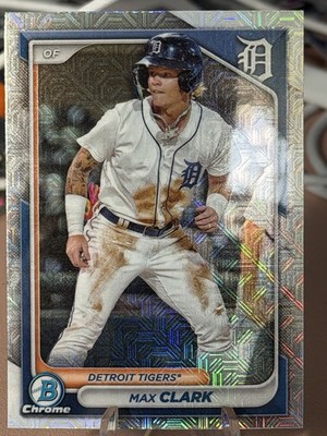 Max Clark, Chrome #BCP-74 - 2024 Bowman Mega Box Mojo Refractor RC