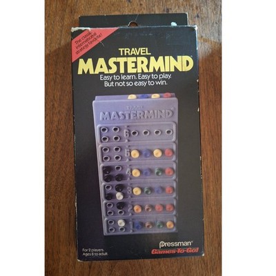 Travel Mastermind 1988 Pressman Game To Go Break the Hidden Code Mini Strategy