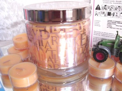 PartyLite CITRUS PEEL & SAGE  3 Docht Duftwachsglas + 12 Teelicht OVP G73419 