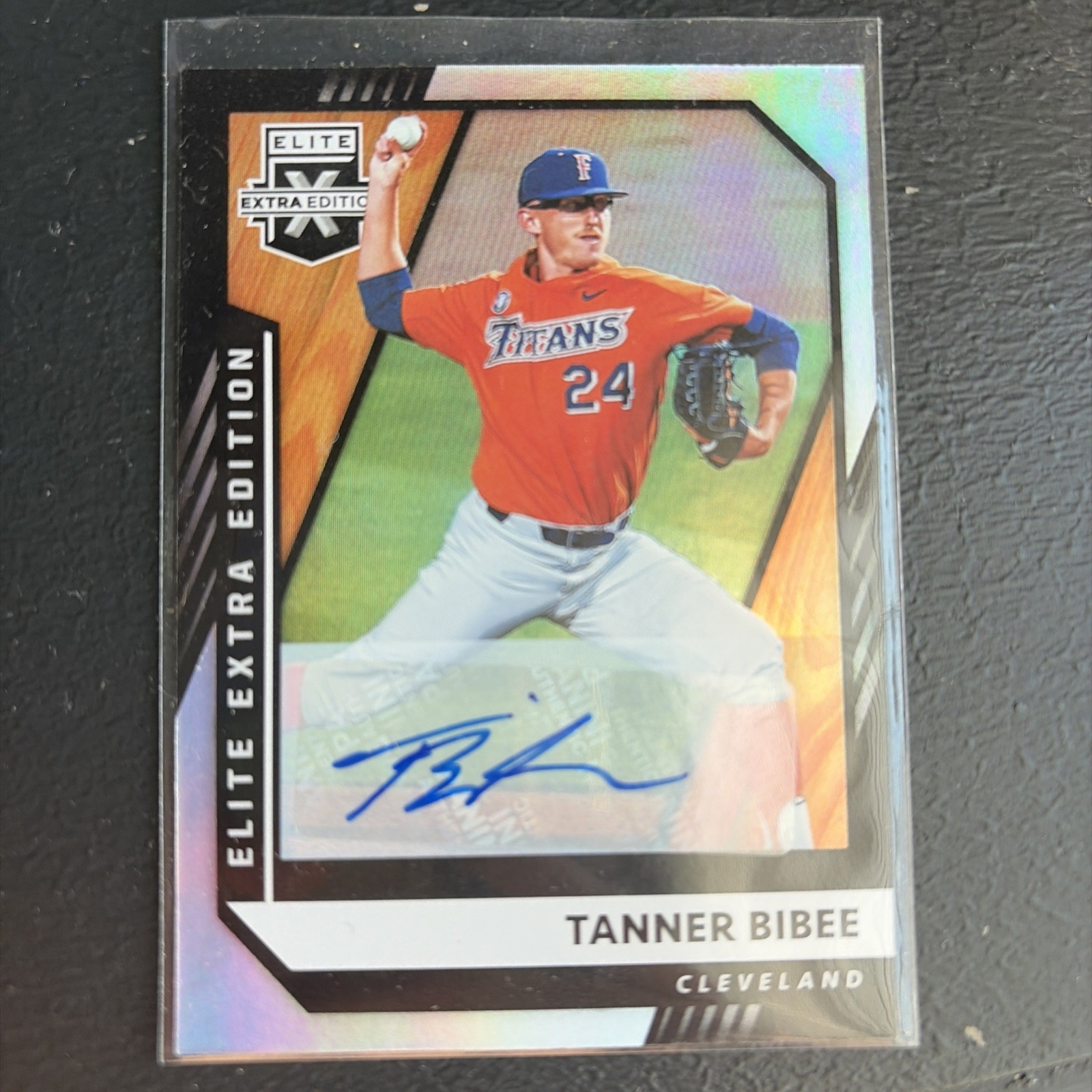 2021 Panini Elite Extra Edition Tanner Bibee #156 Signatures Auto Rc Gaurdians
