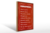 Holzschild Spruch 30X40 Cm Weihnachtsregeln Rotes Deko Schild