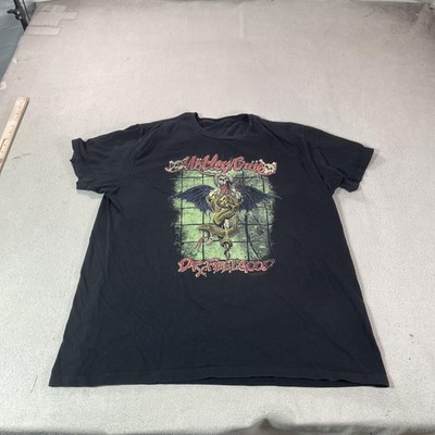 Motley Crue Shirt Mens XL Black Dr Feelgood Graphic Band Tee Rock Music Tour T