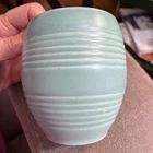Stangl Pottery  Green Ribbed Tumbler #1902 Mid-Century 1950’s