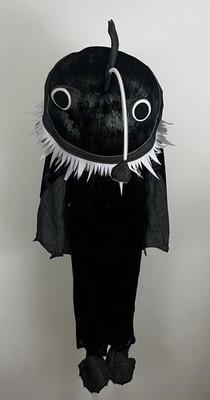 Chasing Fireflies Boy's Girl's Child 4 Black Angler Fish Costume Mask Set