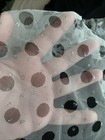 Girls Size 12 Justice Black/White Polka Dot Dress Sequin Collar and Tulle Bottom — photo 3