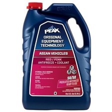 Peak Oet Antifreeze Coolant 5050 Red Pink Asian Vehicles Toyota Lexus 1 Gallon