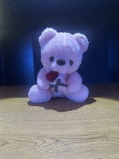 Pink Cute Friendship Rose Teddy Bear Stuffed Animal Plush Gift 10inch SHIP FAST