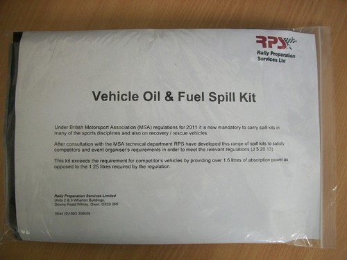 MSA Regulation Spill Kit Race Rally Targa Off Road TWIN PACK - Afbeelding 1 van 2