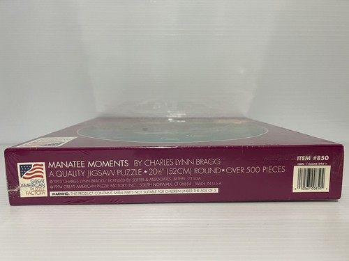 Manatee Moments Puzzle - NEW By Charles Lynn Bragg 500 Pieces NIB Sealed - Picture 2 of 4