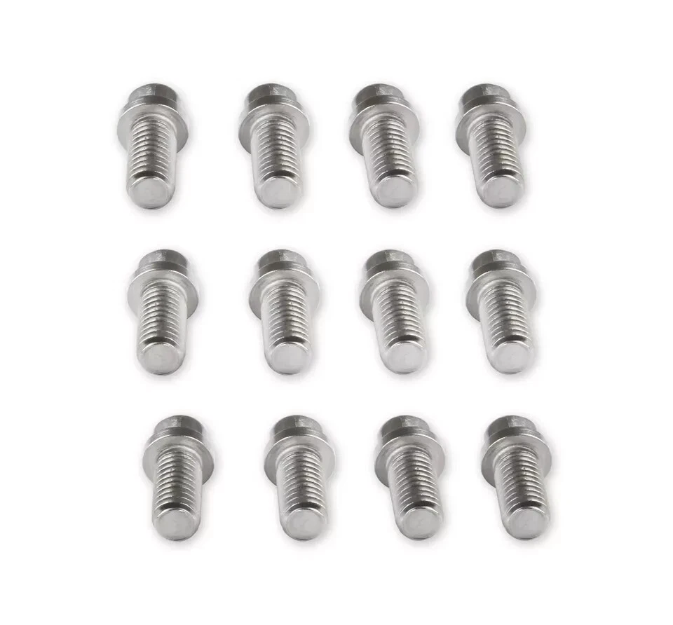 Tornillos de cabezal de acero inoxidable Mr. Gasket para AMChevrolet Chrysler Pontiac 2210G Foto 3 de 4