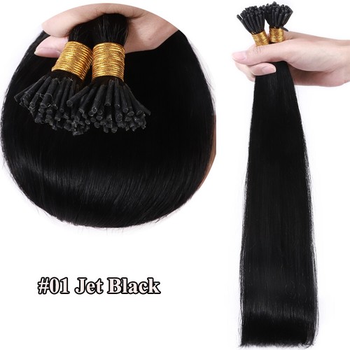200 Strands I Tip Hair 100g Stick Tip Remy Human Hair Extensions Micro Ring Bead - Picture 13 of 28