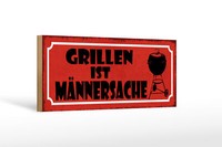 Holzschild Spruch 27X10 Cm Grillen Ist MäNnersache Holz Deko Schild Wooden Sign