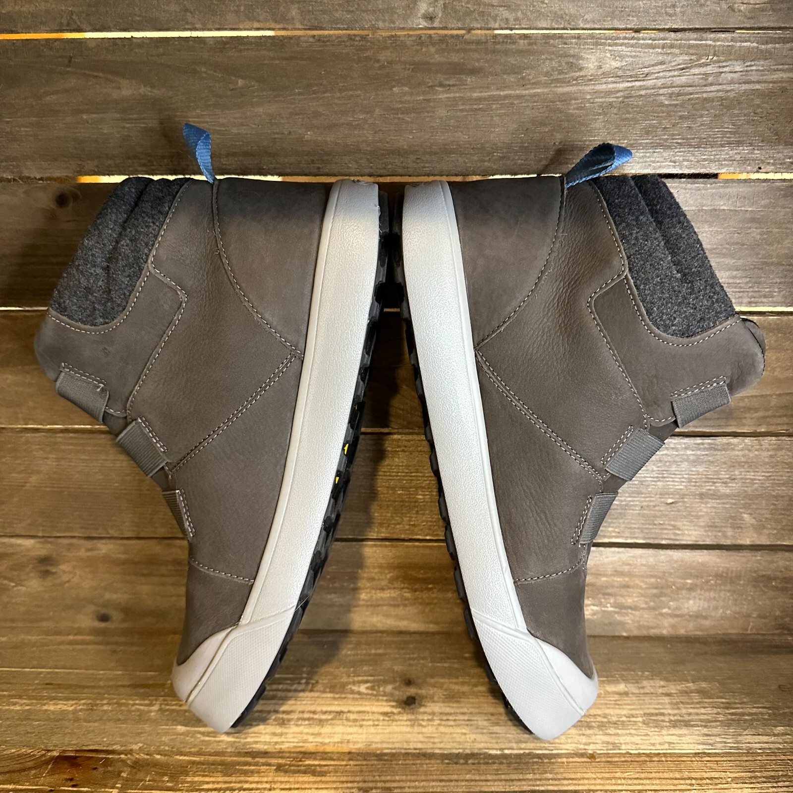 Nuove scarpe sneakers donna Keen Elle grigio medio pelle isolate impermeabili 10 M