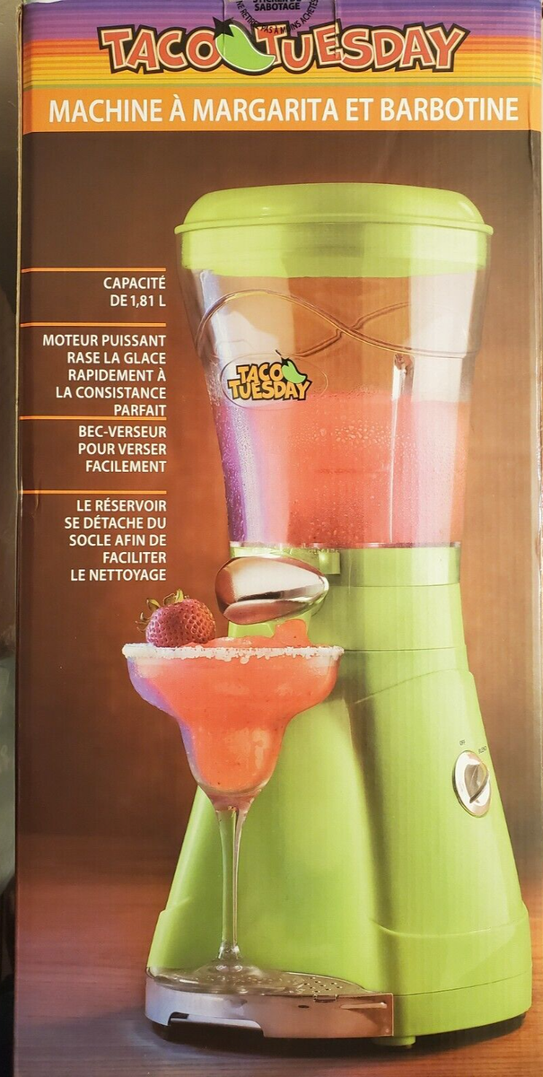 NEW Nostalgia Taco Tuesday 64-Oz Frozen Margarita Slush Blender Maker  Sealed