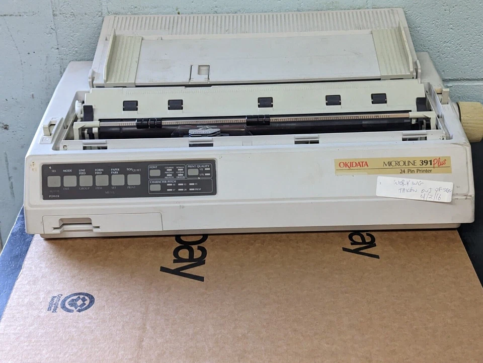 Okidata Microline 391 Plus 24 Pin Dot Matrix Printer - Image 3 of 4