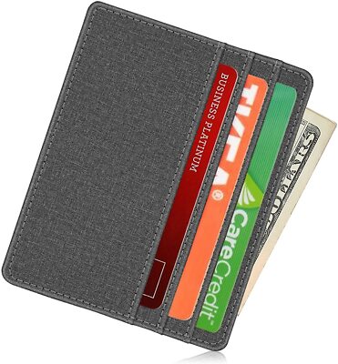 Slim RFID Bifold Wallet For Women - Small Card Holder With Marble Design, RFID Blocking