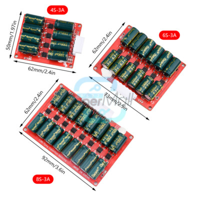 4S 6S 8S 3A LiFePO4 Active Battery Balancer BMS Energy Transfer Capacitor Board