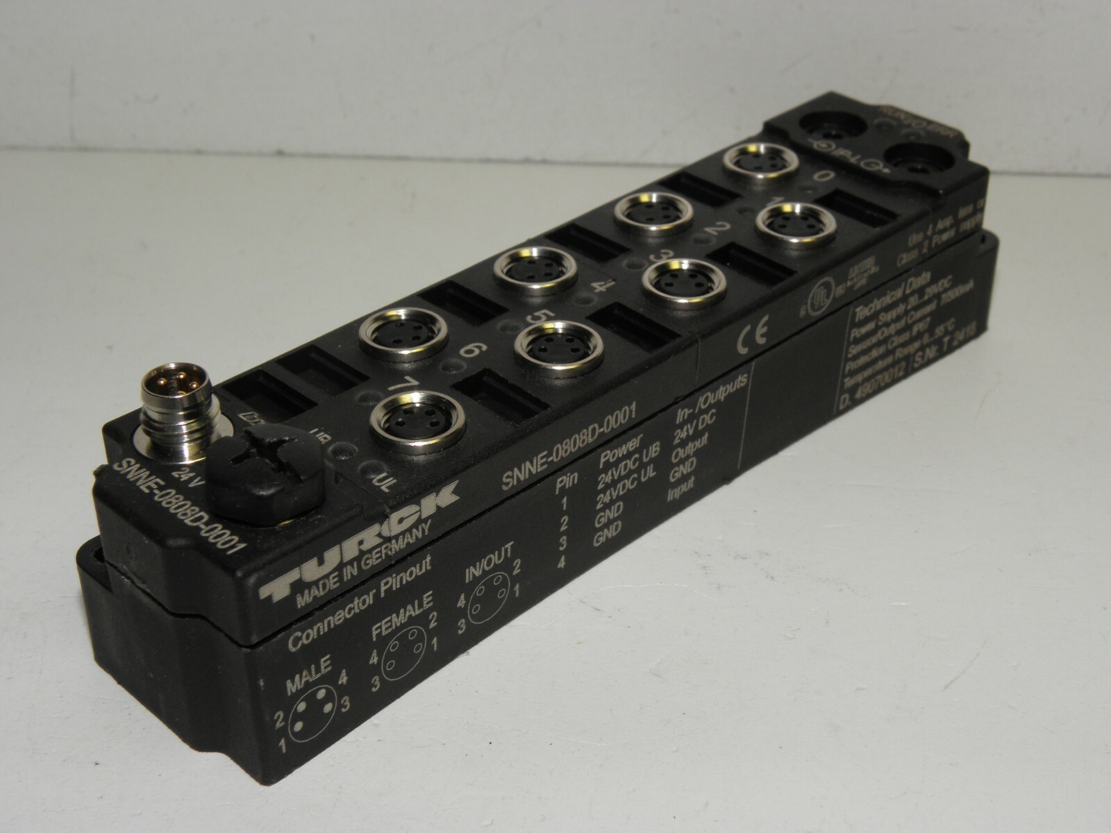 Turck I/O Block SNNE-0808D-0001 8-position Mini Euro Style