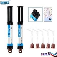 Dental Dual Cure Light & Self Cure Composite Resin Core Buildup A2/A3 & 5 tips