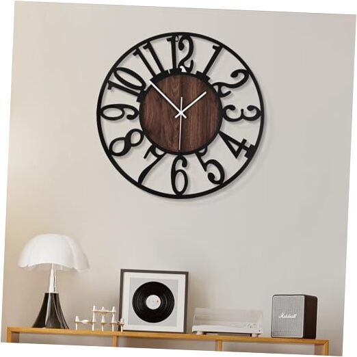 Wall Clock for Living Room - Silent Non 13.5 Inch Black-arabic Numerals