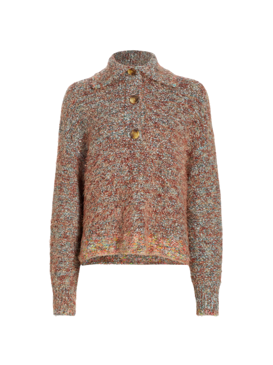 Free People Women's Stellar Collared Textured Sweater Size M New without Tags
