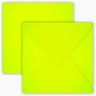 Paper24Plus # 25 St. Neon Gelb feuchtklebend -15 x 15 cm 150 x 150 mm