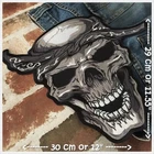 Skull Bandana Biker Motorcycle Iron on Embroidered Large Back patch XL