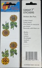 12 packages of Prismatic Sunflower Stickers, "Great 7" Sticker designs, PPZ5038