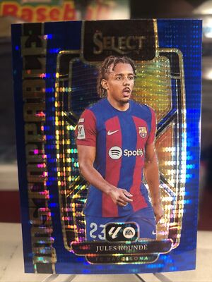 Jules Kounde 2023-24 Select La Liga Barcelona RARE Blue Pulsar