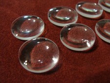 2 Optical Glass Objective Lens Convex both sides 3/4" or 18mm diameter FL 1cm