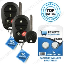 Replacement for Toyota 2005-2008 Avalon 2004-2008 Solara Remote Fob Key Set Pair