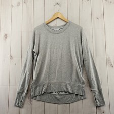 Athleta Sweatshirt Womens XXS Athletic Soft Hi Low Thumbholes Oversized Gray