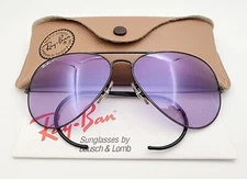 Vintage B&L Ray Ban Bausch & Lomb A30 Purple Chromax W2455 62mm Aviator w/Case
