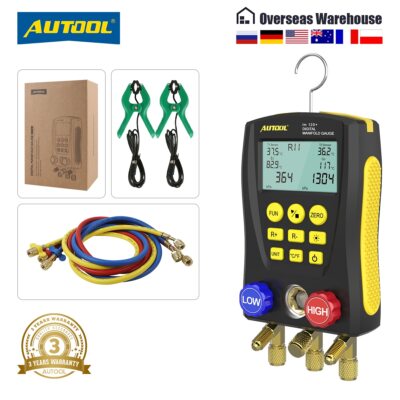 Digital Manifold Meter Air Conditioning Vacuum Gauge Temperature Tester