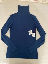 NWT Anne Klein blue spruce viscose blend long sleeve, mock neck soft turtleneck
