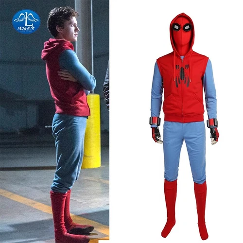 Spider-Man: Homecoming Peter Parker Cosplay Kostüm komplettes Set Halloween Herren Anzug - Bild 1 von 18