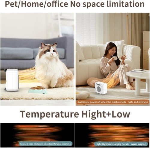 600W Dog House Heater, Anti-Bite Cord and Wall Mountable in white - Picture 5 of 5