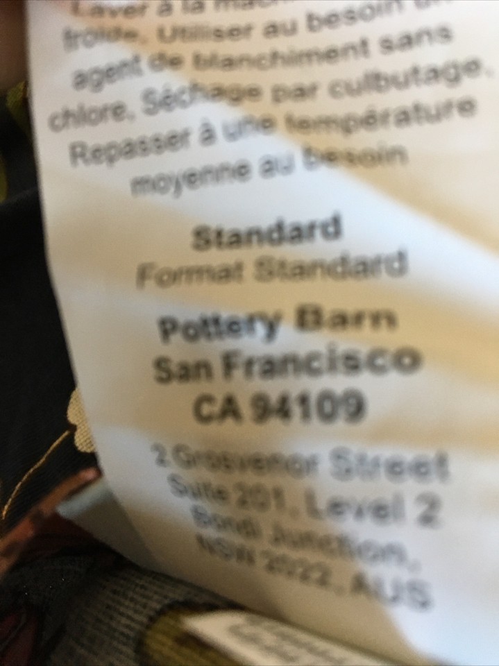 Pottery Barn Navy Floral STANDARD SIZE Pillow Sham (1) NEW eBay