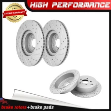 Front & Rear Drilled Brake Rotors For Subaru Forester Impreza Legacy Outback BRZ