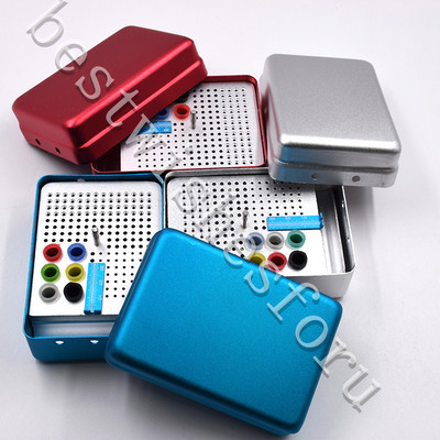 180 Holes Dental Endo FG Burs Holder Autoclave Disinfection File Box Ruler Gutta
