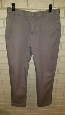 Marc Ecko Men's Gray Flat Front Pants Size 32x32 GUC (H2)