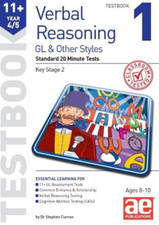Image of 11+ Verbal Reasoning Year 4/5 GL & Other Styles Testbook 1: Standard 20 Minute T