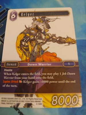 Final Fantasy TCG Opus III Kelger 3-108H | eBay