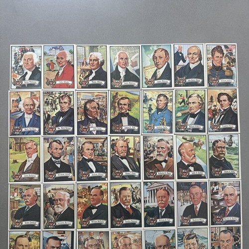 1972 Topps US Presidents Trading Cards Complete Set 43 w/Box, Wrappers & Posters - Picture 8 of 16