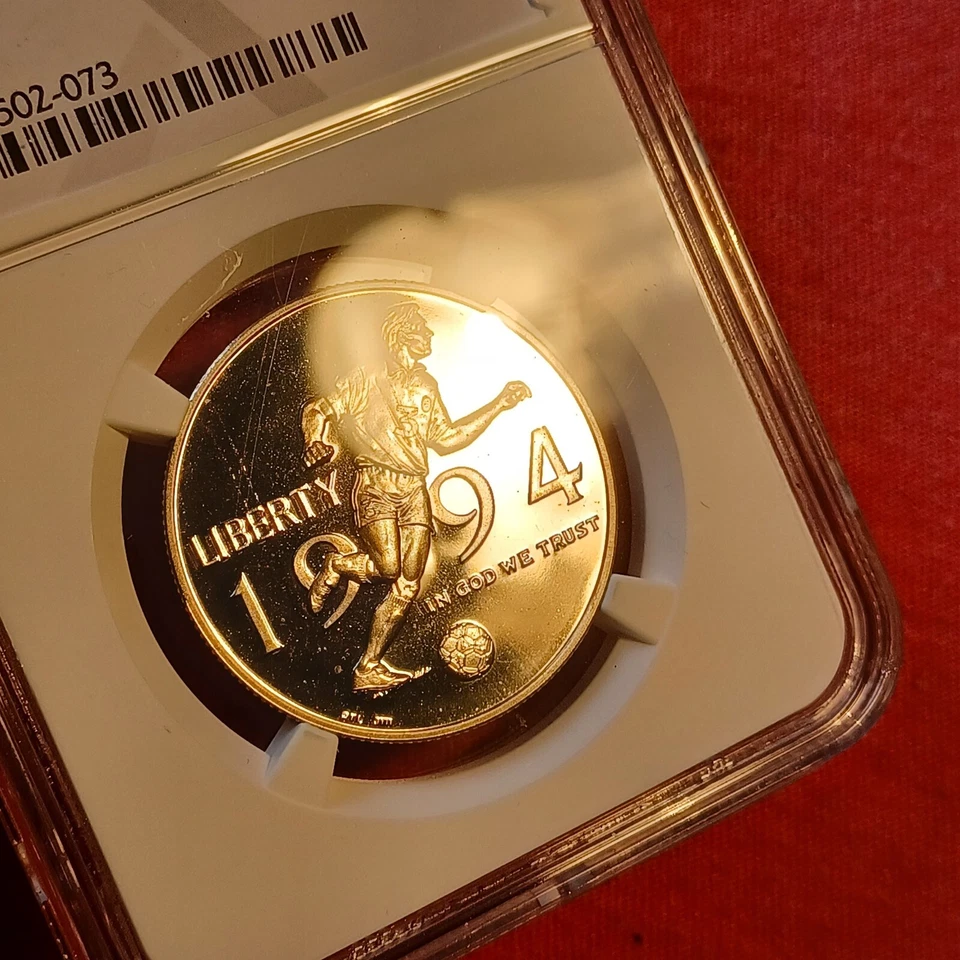 USA 1994-P Half Dollar 50c Coin: World Cup - NGC X 9.9 PR69 - Image 2 of 3